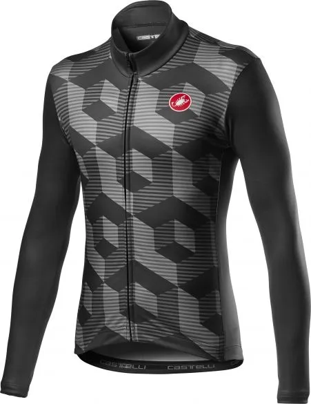 Castelli Cubi fietsshirt lange mouw zwart heren