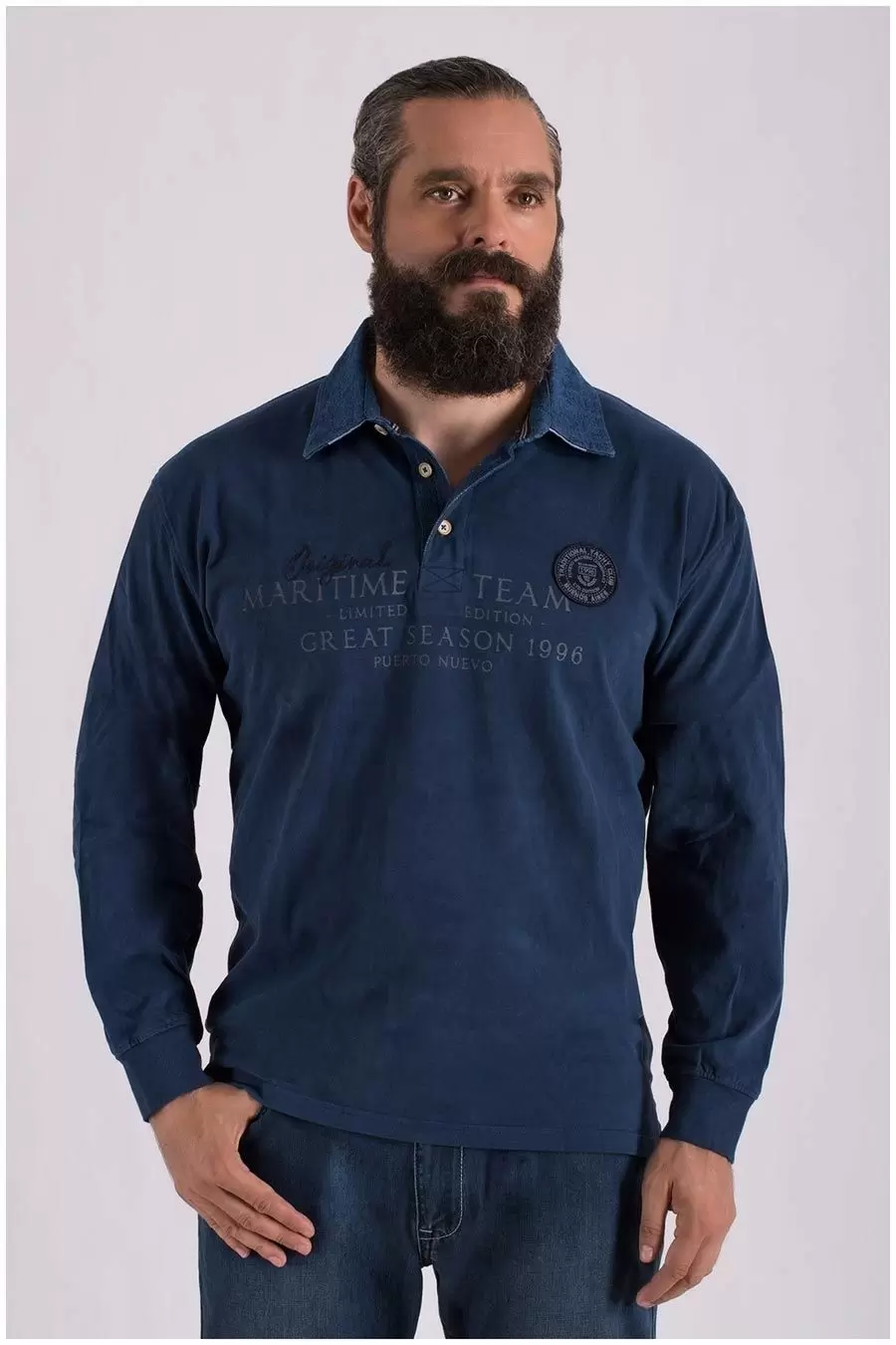 Kitaro polo extra lange mouw