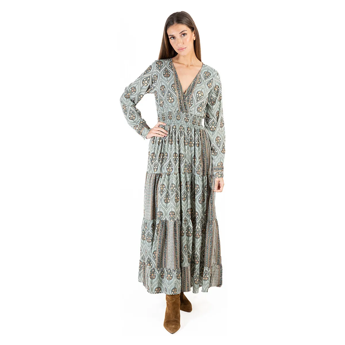 Lange Midi -Jurk