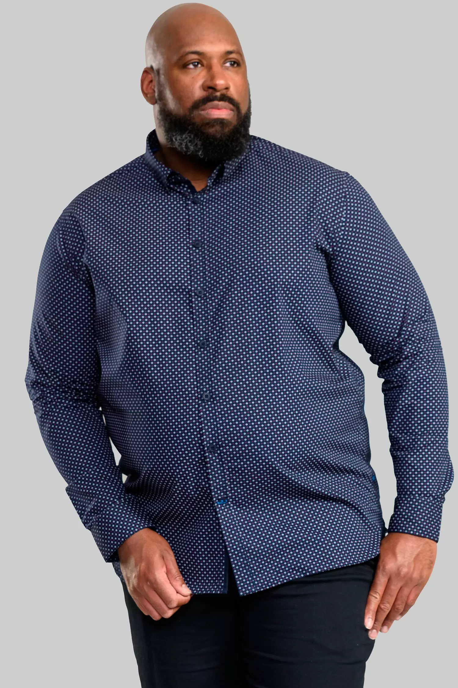 Lange mouw allover print overhemd van D555.